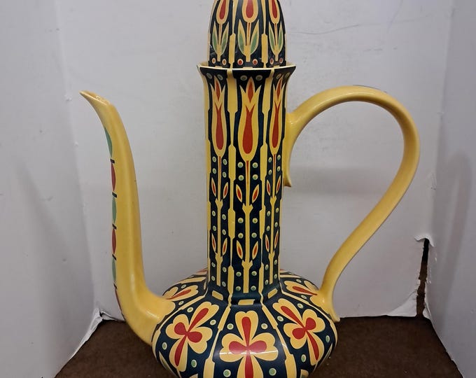 Vintage Handmade, Hand Painted Pitcher .