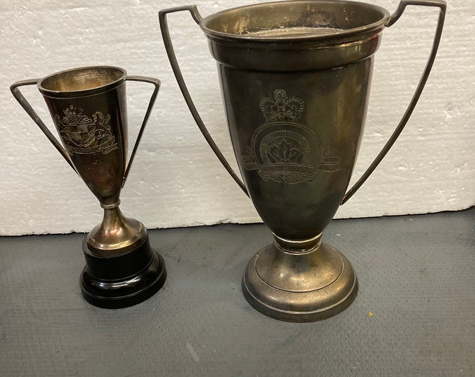 Antique Silver Plated Presentation Trophies by Two's Company