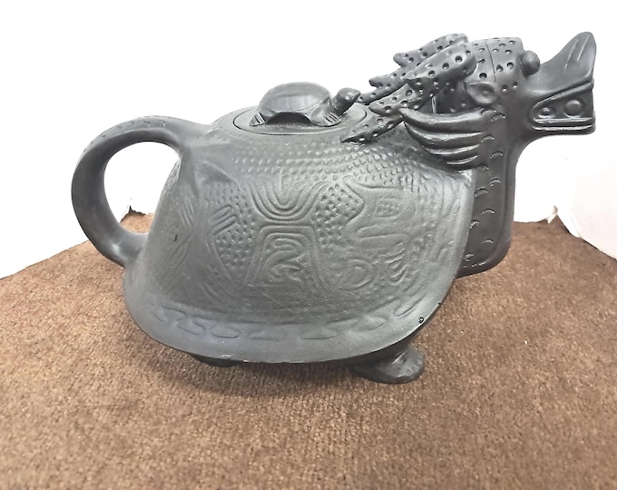 Chinese   Yixing Dragon Style Teapot, Zisha Clay
