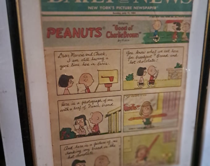 Peanuts Original Sunday Comic  Page by Charles Schulz from  June ,15,1984