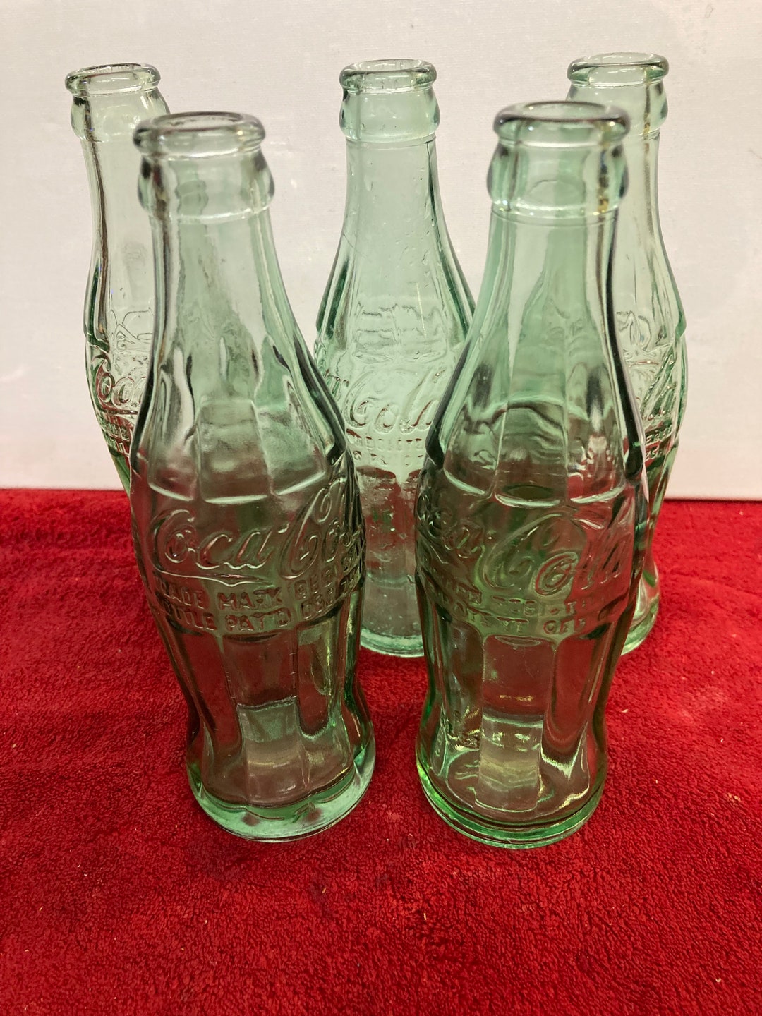 Five Vintage Coca Cola Glass Bottles. Etsy