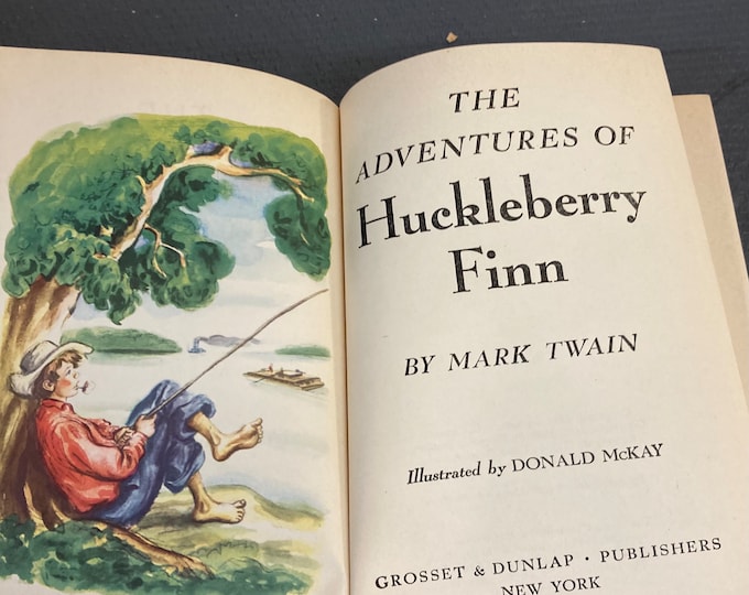 The Adventures of Huckleberry Finn by Mark Twain 1948  Edition Illustrated by Donald McKay