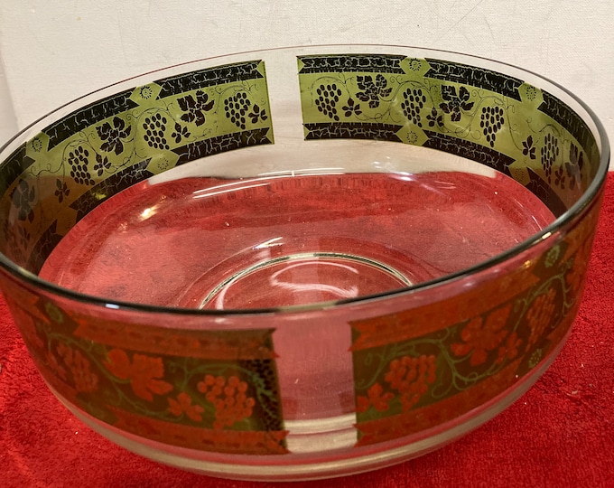 50 Vintage MCM Cera Golden Grapes Roman Arch Columns Glasses ~ MCM Barware