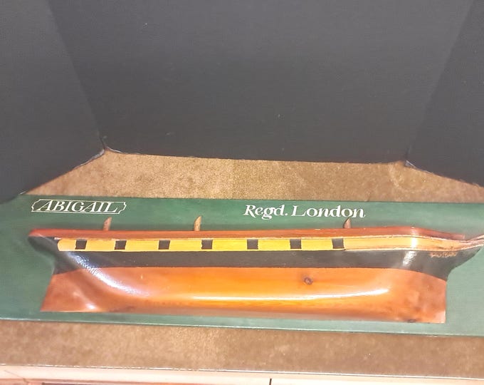 Abigail ,Early-Mid 20th c. Hand Made Wooden Half Hull 1849 Replica.