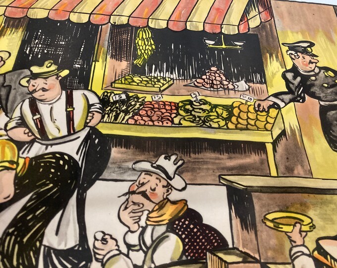 Original  C P MEIER Watercolor Illustration Artwork From 1933! SIGNED