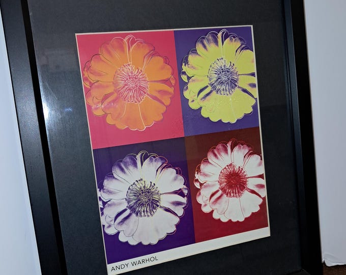 ANDY WARHOL Daisy Reproduction Print, 1982  Yellow, Red, Pink, Purple