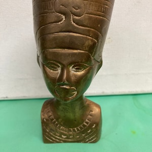 Nefertiti Bronze Bust Statue, Egyptian Queen Nefertiti Sculpture