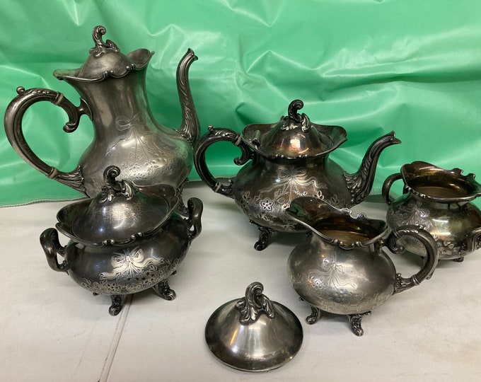 Meridan Silverplated Quadrupleplate 5 Pcs Set