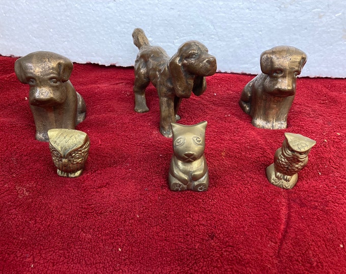 Six  Brass/Bronze  Handmade Figurines