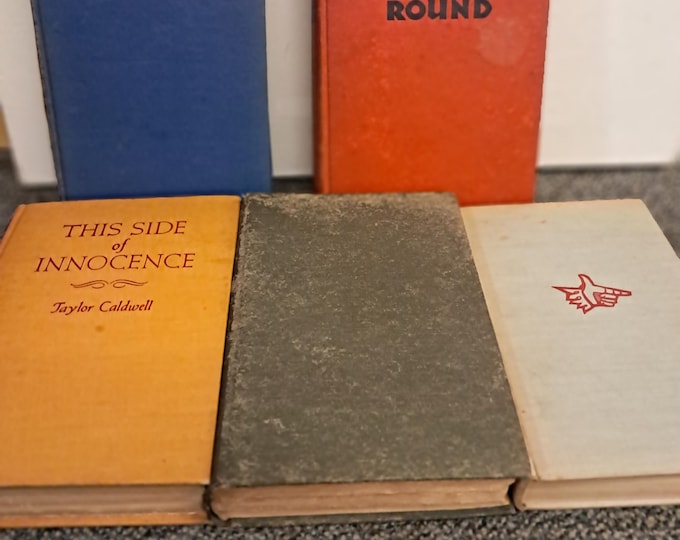 5  Vintage Early 20th Century Books, Rare