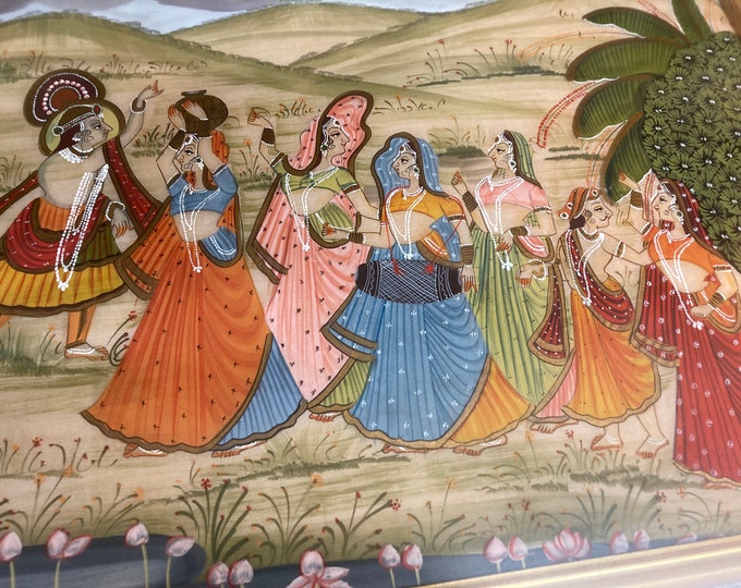 Indian Miniature Painting  on  Silk.