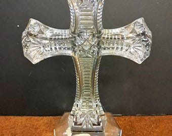 Vintage Waterford Star Cross, Waterford Standing Star Cross