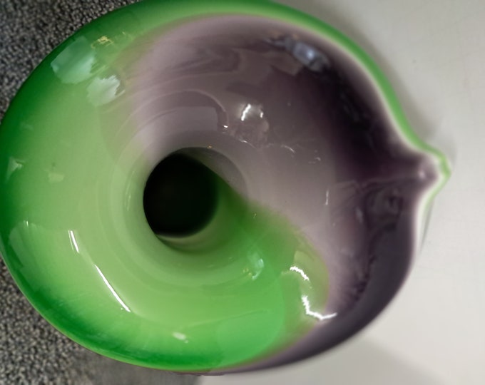 Vintage MURANO Glass "Jack In The Pulpit" Hand  Blowen  Calla  Lilly  Vase