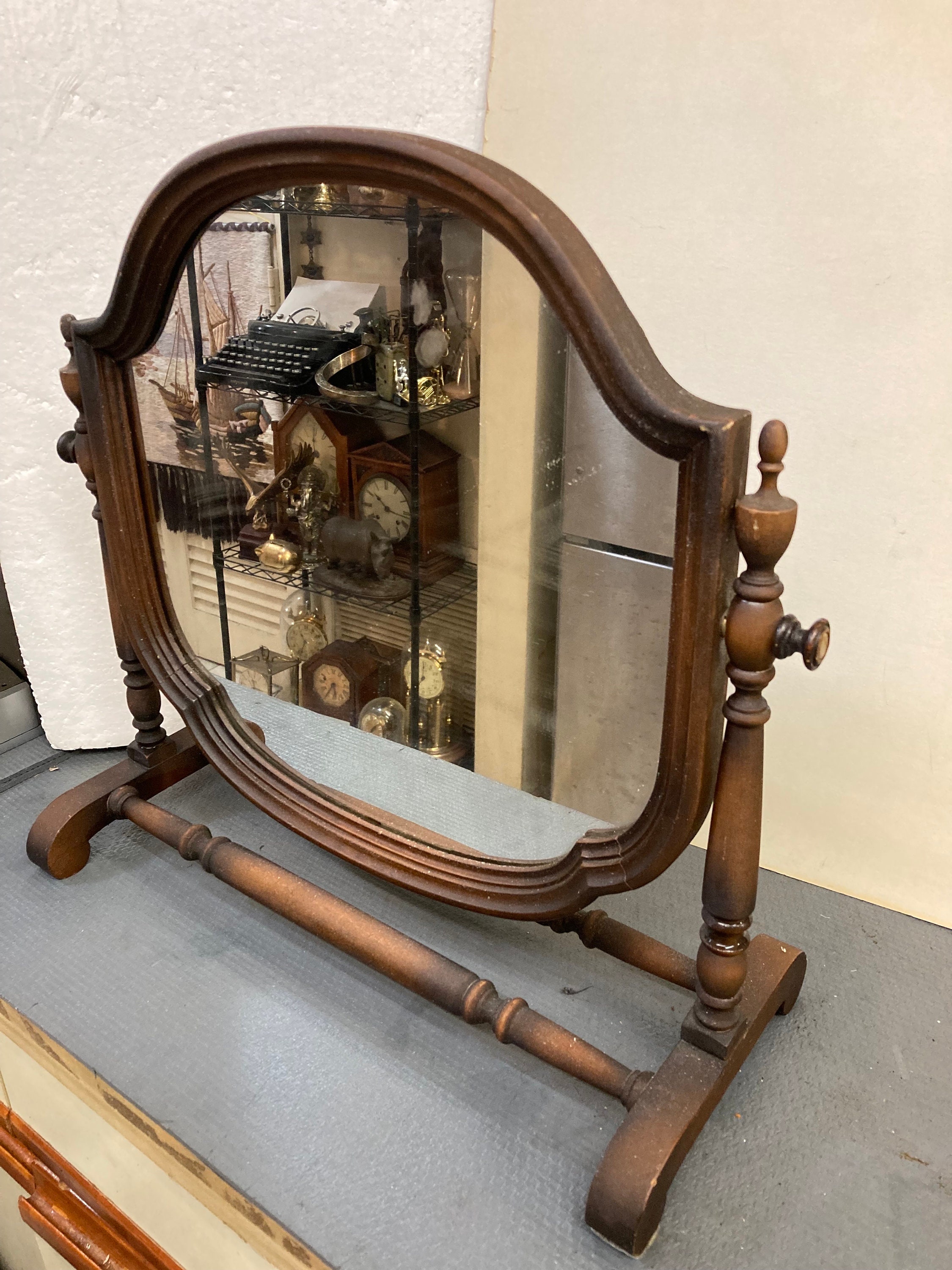 鏡家具 職人さんアンティークビンテージ carved wooden mirror Antique Chinese Carved Wooden Framed Mirror, 12