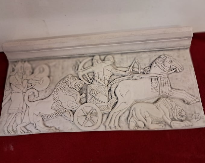Thor Lopez Original Style Plaster Sculpture  Assyrian / Persian Battle Wall Decore'