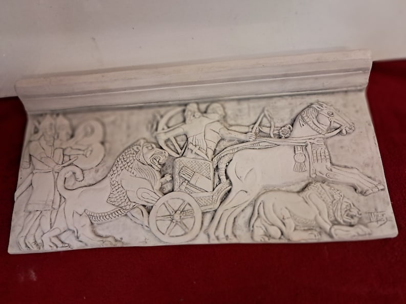 Thor Lopez Original Style Plaster Sculpture Assyrian / Persian Battle Wall Decore' image 1