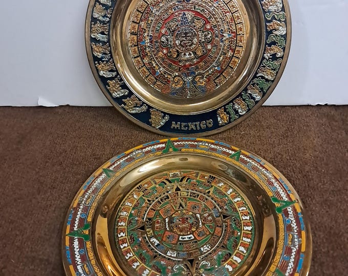 Two Aztec Sun Aztec Calendar ,  Piedra Del Sol