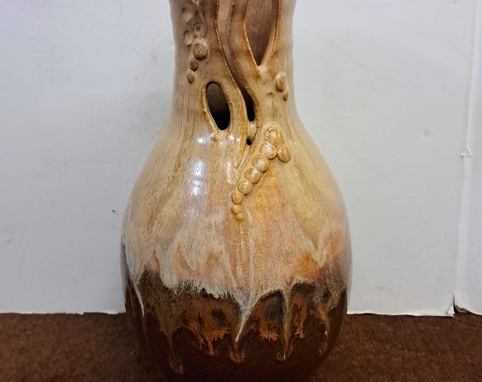 Handmade Vase: Signed Art Pottery by Rachel Z - 9.5" Tall