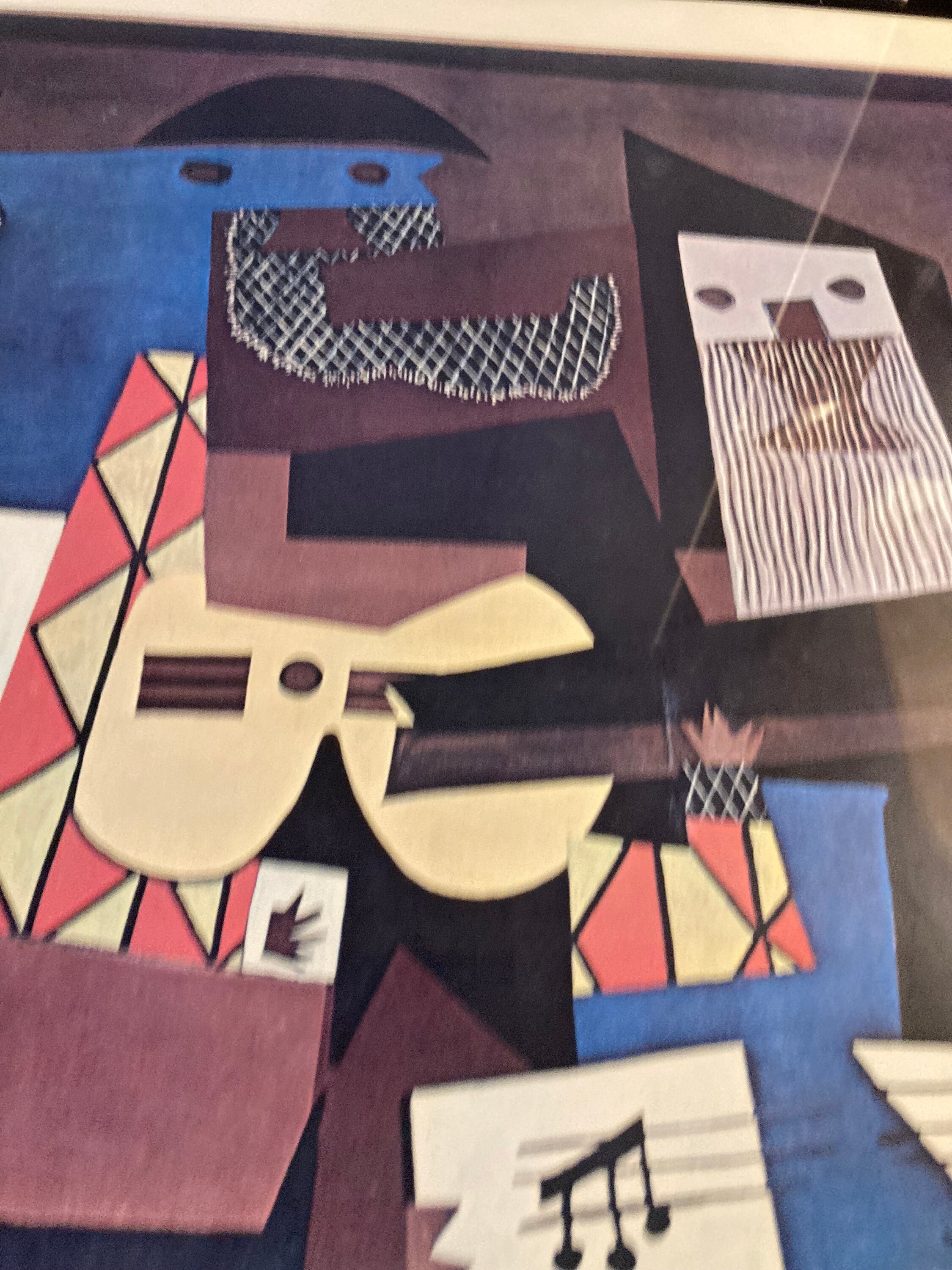Pablo Picasso , 1921 Three Musicians Freamed Print by
