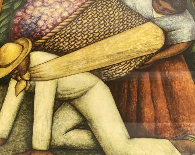 DIAGO RIVERA 1935  Print Of Flower Carrier