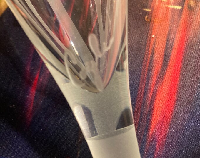 Four Perry Coyle   Long Stem Toasting Glasses Tiger Lily