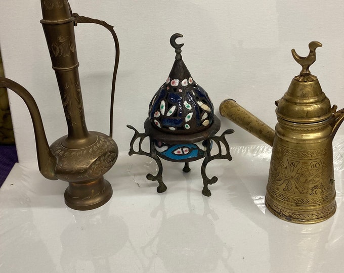 3 Handmade,  Brass Artcrafts.  India, Israel, Turkey