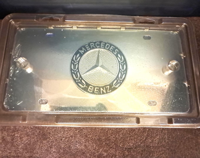 Solid Brass Mercedes Benz Plate  by Au-Tomative  Gold Inc.