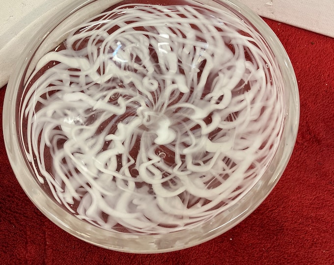 Vintage Murano  Art Glass  Noodle Bowl