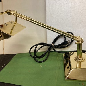 Vintage Art Deco  Brass Desk Lamp