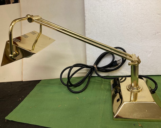 Vintage Art Deco  Brass Desk Lamp