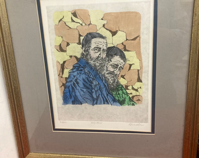 Drawing  by Hundler,  Holy Men , Signed & Numbered  21 /300