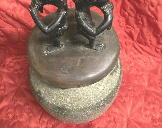 Hand Crafted African Bowl with Handmade Wooden Cover