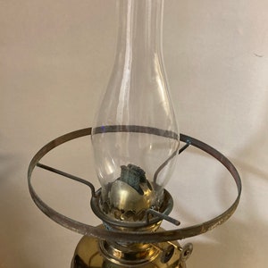Antique Edwardian Quality Brass and Glass Oil Lamp - Etsy