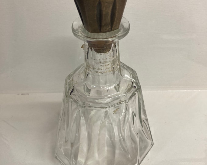 Vintage Grande Fine Talleyrand Cognag Empty  Glass Bottle