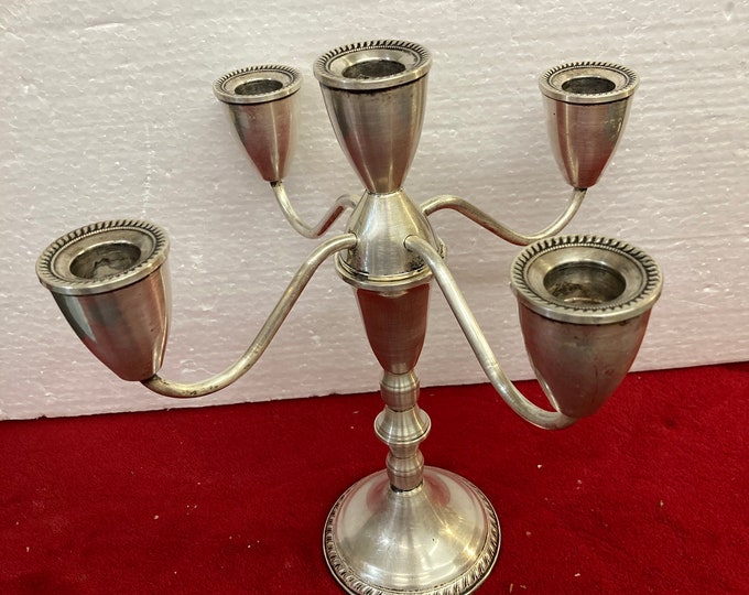 Duchin Creation Weighted Sterling Silver 5 Candle Branch Candelabra