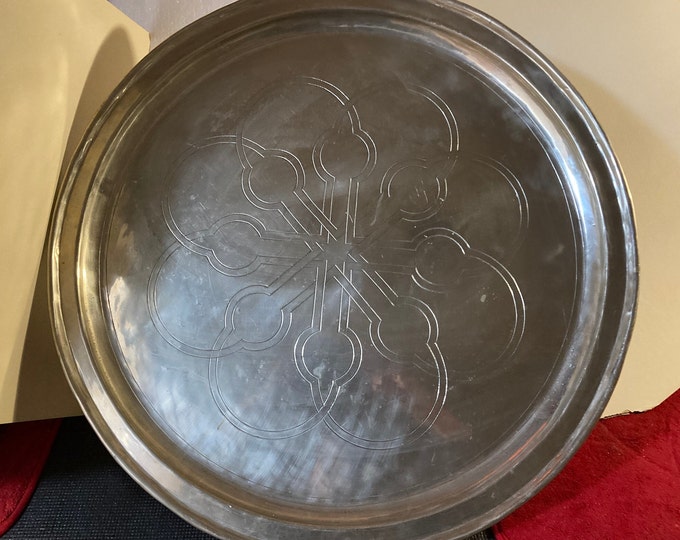Vintage Handmade  23.5" Wide MetaL Tray
