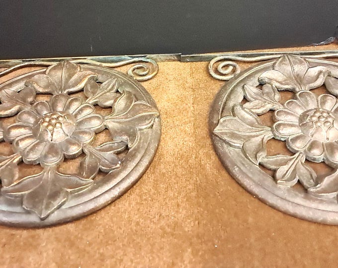 Tuscan Wrought Iron Shelf Brackets, Rustic Wall Decor