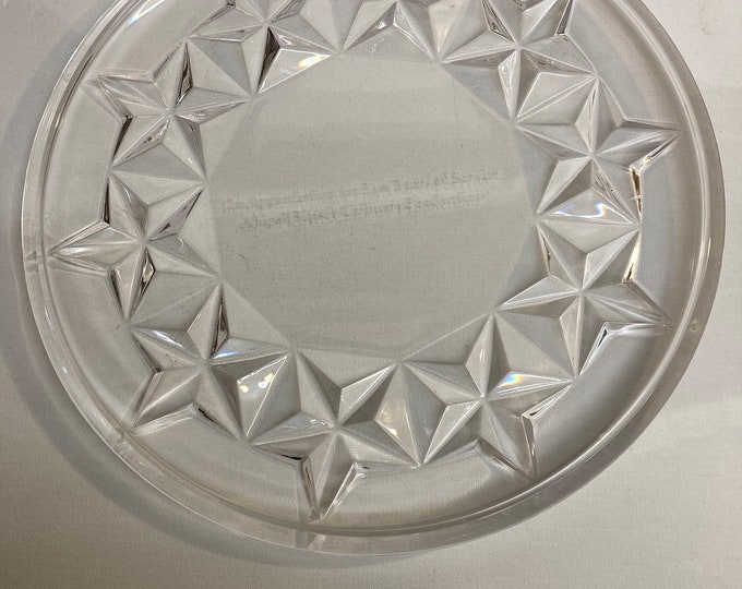 Tiffany & Co.  Crystal Star Plate