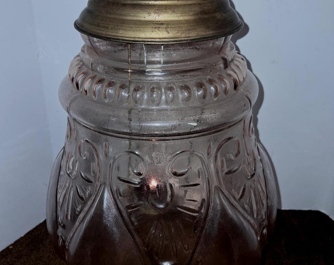 Antique  Depression Era Pink Glass  Target Ball