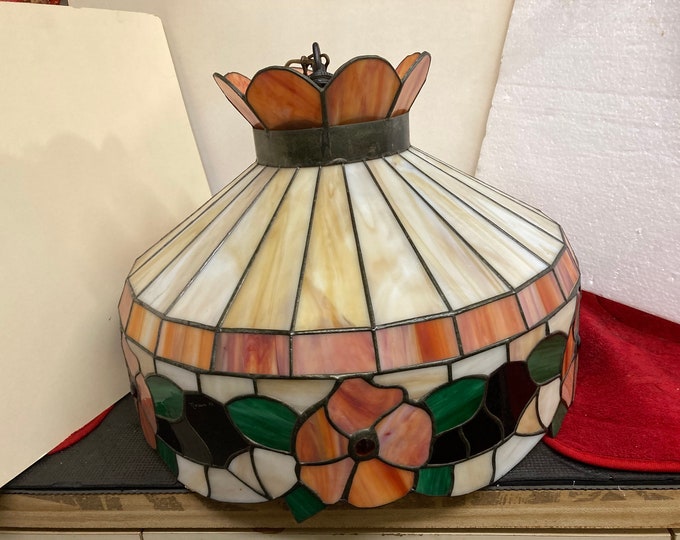Vintage Hanging Floral Tiffany Style  Ceiling Shade Lamp