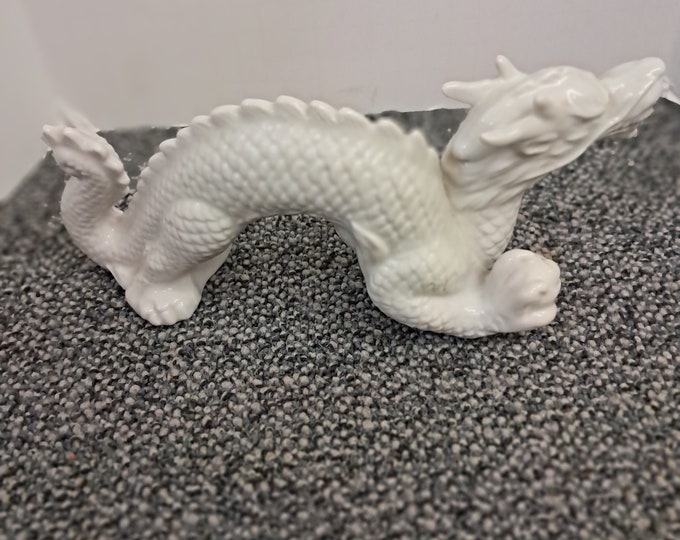 Vintage Otagiri Porcelain White Dragon Figurine - OMC Japan