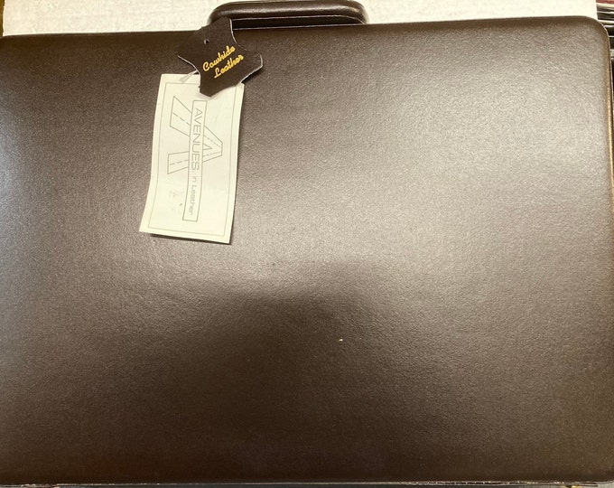 Leather Mid-Size Business Attaché Case By Avenue