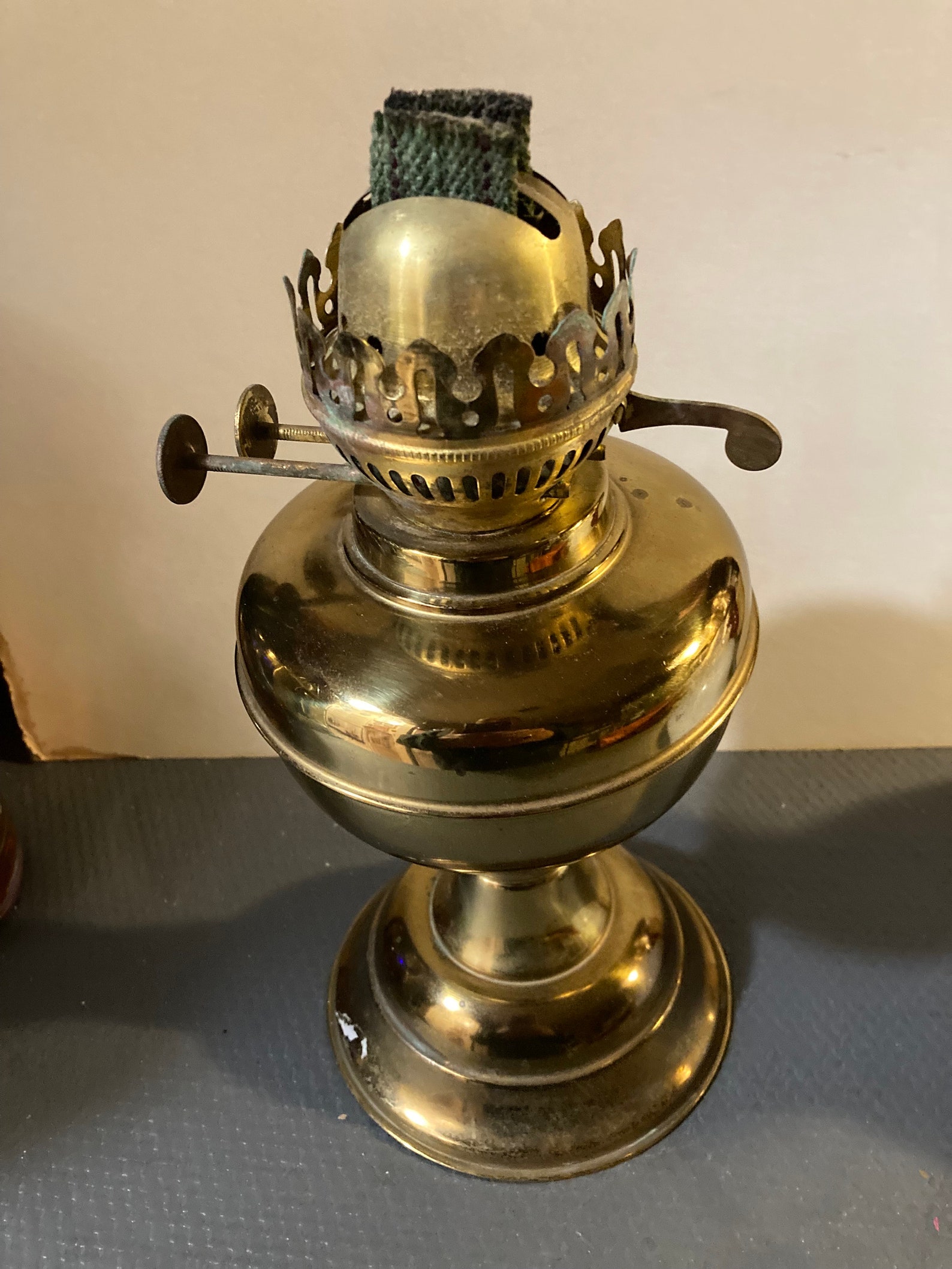 Antique Edwardian Quality Brass and Glass Oil Lamp - Etsy