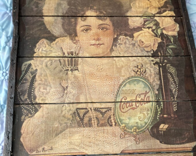 Vintage "Original Raisinrak" Coca-Cola Advertisment  Art, 1974 Wood Decor