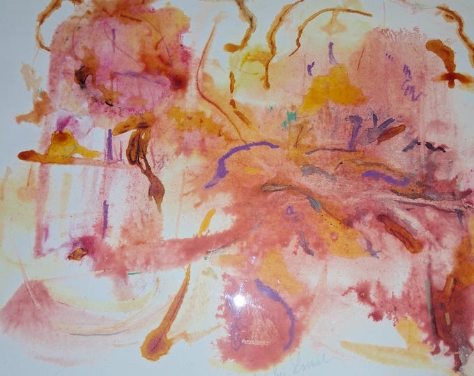 Anneliese Launderer's   Original Watercolor  . World Beyond The Window