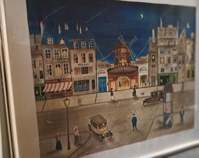 Eugene Valentin Moulin Rouge Limited Edition Lithograph Print, Numbered & Signed