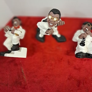 3 Figurines IN Jazz Jazzisti Singers Musicians Made IN Italy