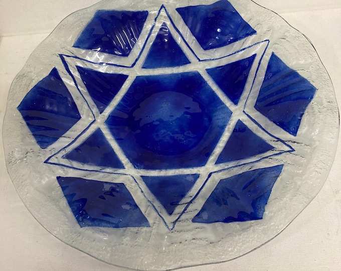Star of David Handmade Glass Bowl