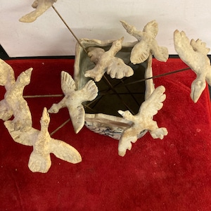 Seagulls Flying Over Water To Catch Fish,Pottery by Lopez I