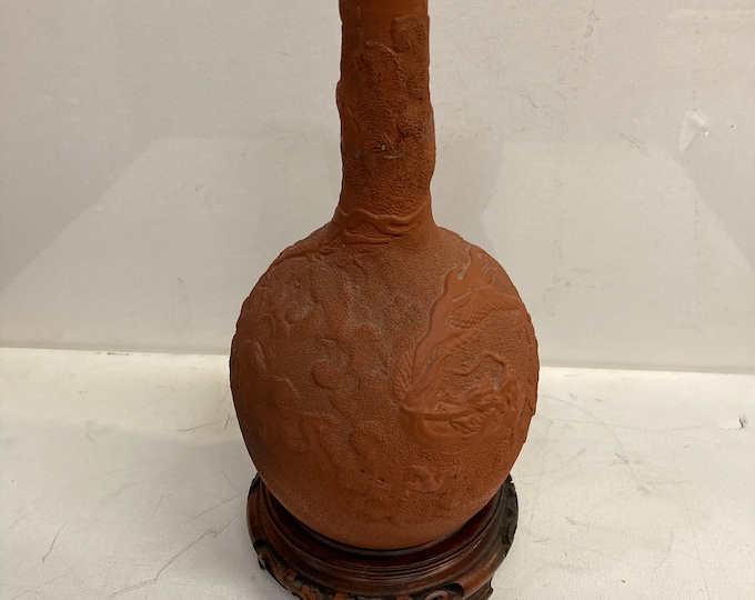 Japanese Ceramic Pottery Vase . Dragon, by  A.A.Vantine & Co.